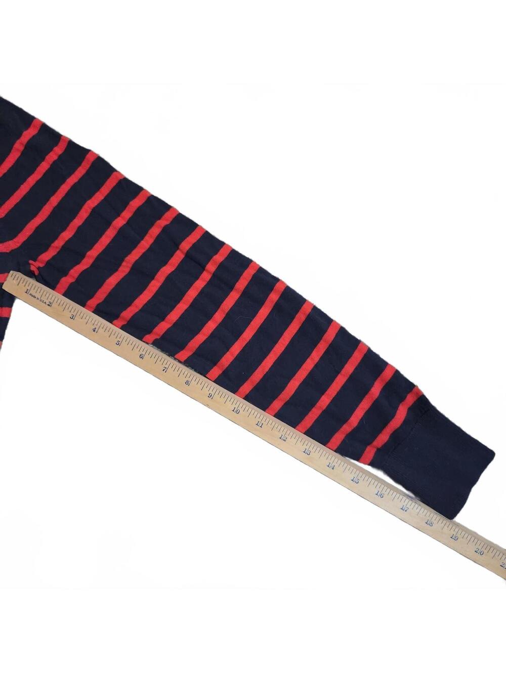 J.Crew Navy and Red Striped Button Front Cardigan Sweater Women's Size S - Picture 7 of 8